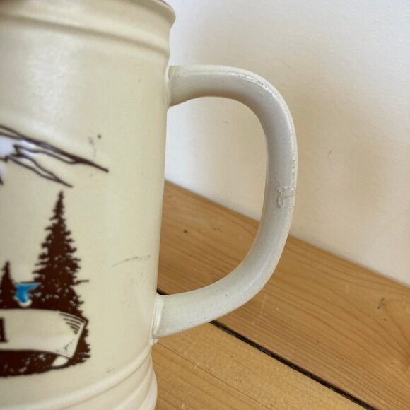 Alaska Bald Eagle Embossed Coffee Mug Vintage Ceramic Cup 1983 ACE Japan 16oz - Picture 3 of 7